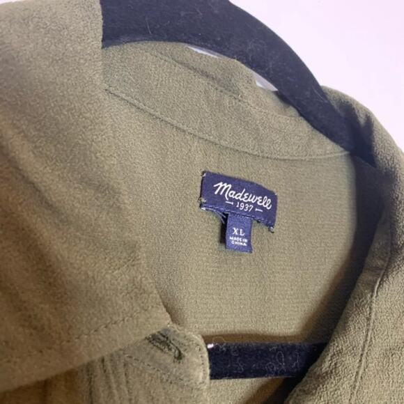 Madewell green pull on jumpsuit cover all sz XL - Picture 3 of 8